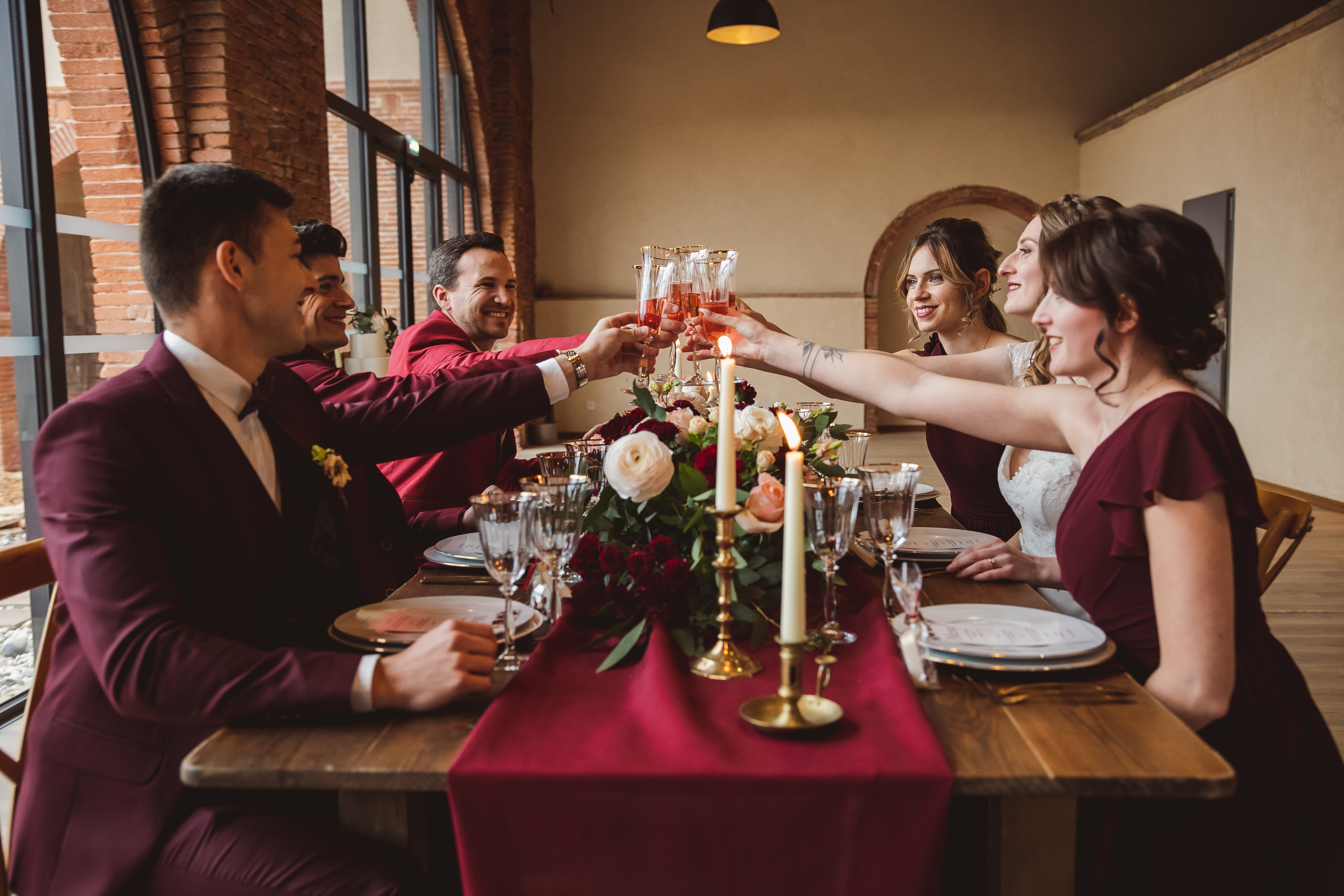 inspiration-mariage-color-block-burgundy